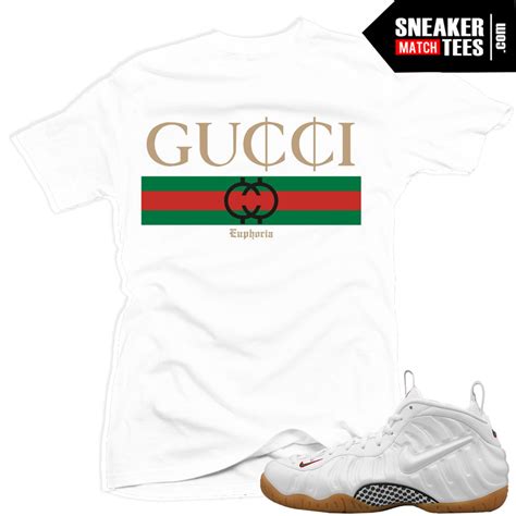 buy white gucci foams|nike foamposite gucci shirts.